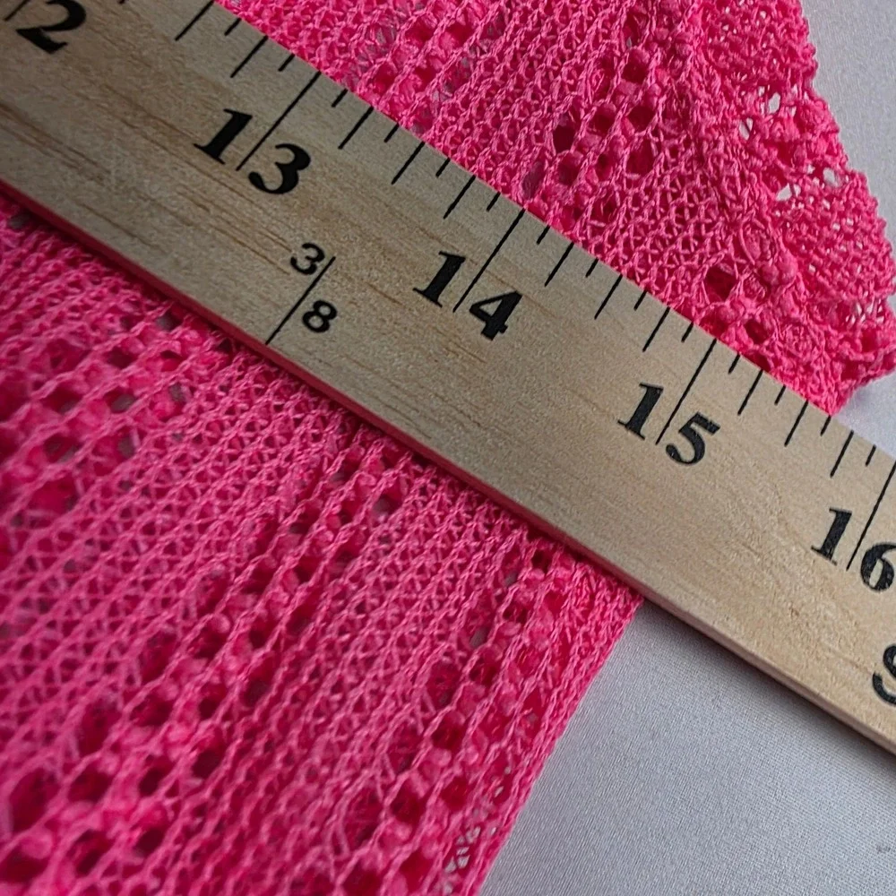 Epic Threads Girls XL Plyo Pink Crochet Mesh Tiered Swim Coverup Dress NWT